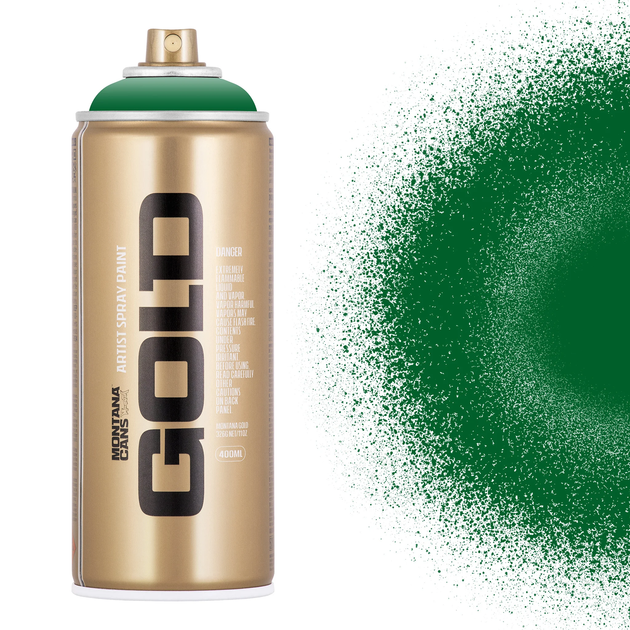 Акрилова фарба-спрей Montana Gold S6020 Shock Green Dark (Зелений) 400 мл - Фото 1 Акрилова фарба-спрей Montana Gold S6020 Shock Green Dark (Зелений) 400 мл - зображення 1
