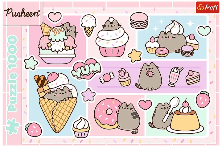 Puzzle Trefl Pusheen: Słodki Pusheen 1000 elementów 10938 (5900511109382) - obraz 2