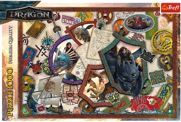 Пазл Trefl How to train your Dragon: Герої 1000 елементів 10959 (5900511109597) - зображення 2