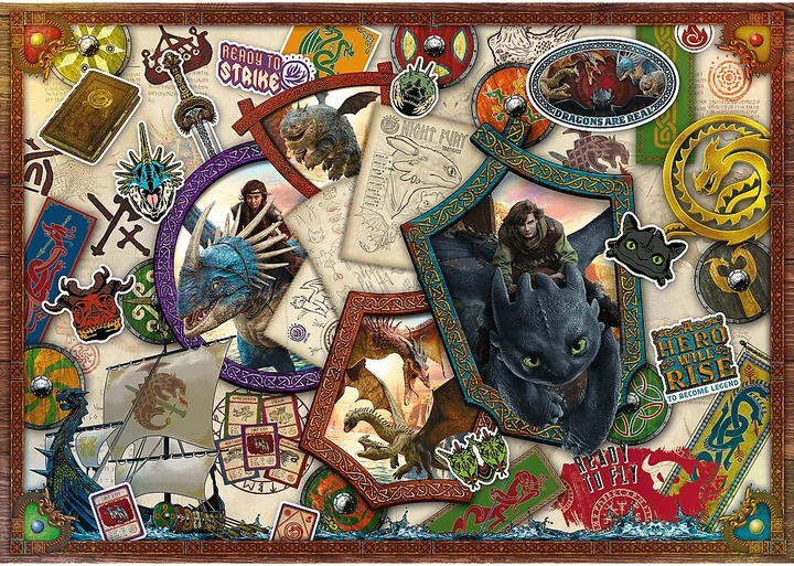 Пазл Trefl How to train your Dragon: Герої 1000 елементів 10959 (5900511109597) - зображення 3