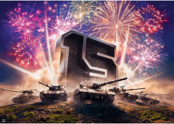 Puzzle Trefl World of Tanks: 15-lecie World of Tanks 1000 elementów 12125 (5900511121254) - obraz 3
