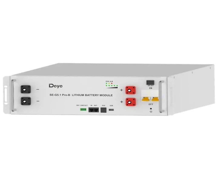 Литиевая аккумуляторная батарея Deye SE-G5.1 Pro-B 51.2В 100А•ч 100А - Фото 1 Литиевая аккумуляторная батарея Deye SE-G5.1 Pro-B 51.2В 100А•ч 100А - изображение 1
