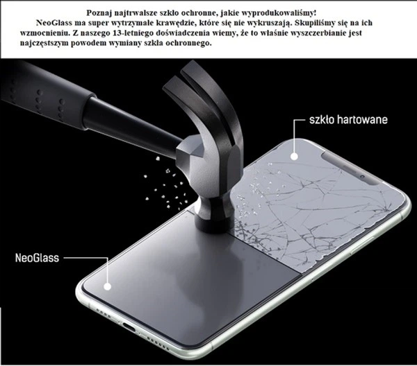 Szkło ochronne 3MK NeoGlass dla iPhone 11 Czarny (5903108205948) - obraz 3