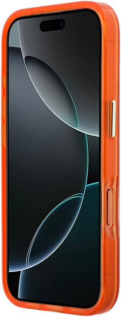 Etui Karl Lagerfeld IML Choupettes Karl  Script Logo MagSafe do Apple iPhone 17 Pro Max Orange (3666339606541) - obraz 5