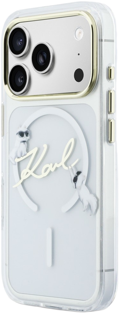 Etui Karl Lagerfeld IML Choupettes Karl  Script Logo MagSafe do Apple iPhone 17 Pro Max Transparent (3666339606381) - obraz 2