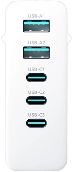 Зарядний пристрій 3MK Hyper Charger 140 W 3 USB-C 2 USB (5903108492379) - зображення 5