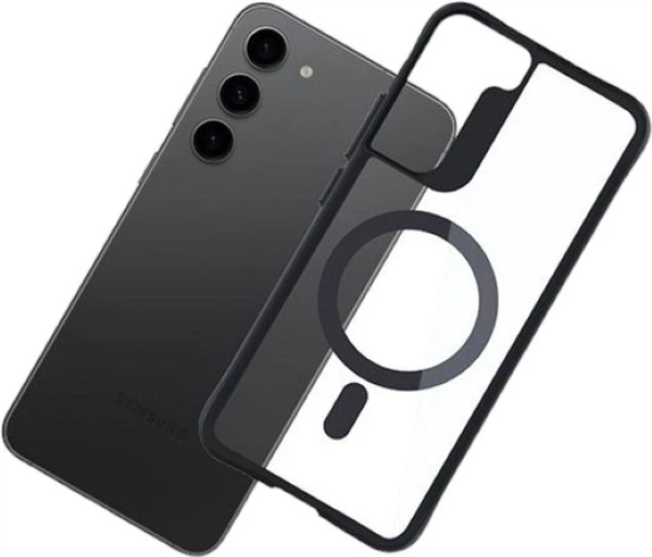 Панель 3MK Satin Armor MagCase для Samsung Galaxy S23 Plus Black + Transparent (5903108563888) - зображення 8