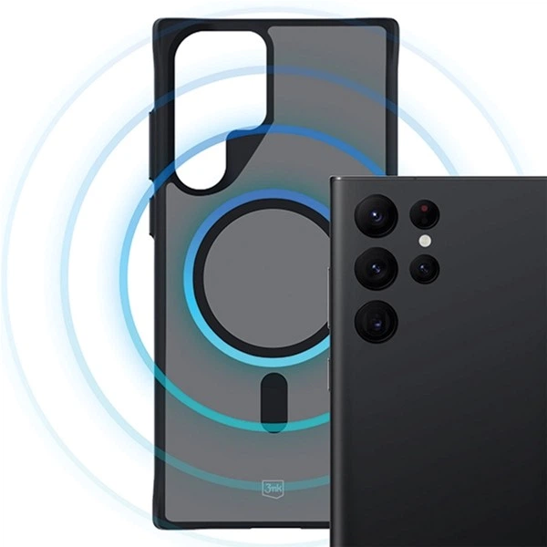 Панель 3MK Smoke Mag для Samsung Galaxy S22 Ultra Black (5903108563482) - зображення 4