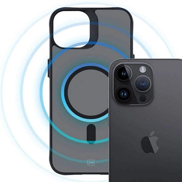 Панель 3MK Smoke Mag  для Apple iPhone 14 Pro Black (5903108563659) - зображення 4