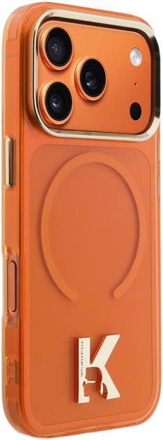 Etui Karl Lagerfeld IML K Head Logo MagSafe do Apple iPhone 17 Pro Max Orange (3666339598860) - obraz 4