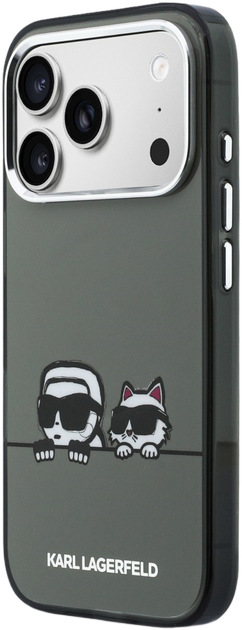 Etui Karl Lagerfeld IML Karl & Choupette Peekaboo Logo MagSafe do Apple iPhone 17 Pro Max Black (3666339607180) - obraz 2