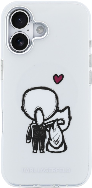 Etui Karl Lagerfeld Karl & Choupette Back MagSafe do Apple iPhone 17 Transparent (3666339607951) - obraz 3