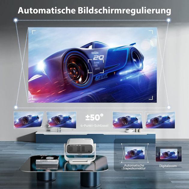 Проектор Wielio AT-M269A Full HD Wi-Fi Bluetooth Новый умный проектор 2025 года, встроенные приложения, Android 11 - изображение 5