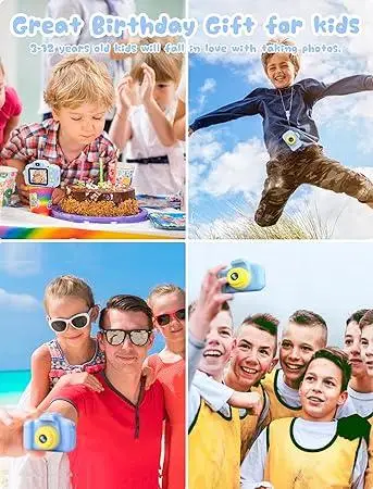 Детская камера, Мальчики, Девочки, Дети, Игрушка, Камера, Фотосъемка, Видеозапись, Зарядка через USB-C, Передача - изображение 6