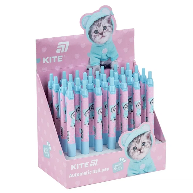 Ручка кулькова автоматична Kite Studio Pets SP25-039, синя - изображение 2