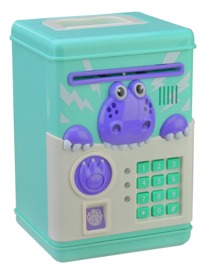 Детский сейф-копилка Piggy Bank Shantou Jinxing 6002A/2 голубой со светом и звуком, с паролем, отпечаток пальца - Фото 2 Детский сейф-копилка Piggy Bank Shantou Jinxing 6002A/2 голубой со светом и звуком, с паролем, отпечаток пальца - изображение 2