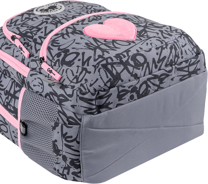 Рюкзак GoPack с ортопедической спинкой Education Fluffy Heart 40x30x15 см Серый (GO26-175M-4) - Фото 9 Рюкзак GoPack с ортопедической спинкой Education Fluffy Heart 40x30x15 см Серый (GO26-175M-4) - изображение 9