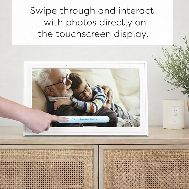 Цифрова фоторамка Skylight: 15-дюймовий Wi-Fi з можливістю завантаження з телефону, сенсорний екран цифрової фоторамки - зображення 6