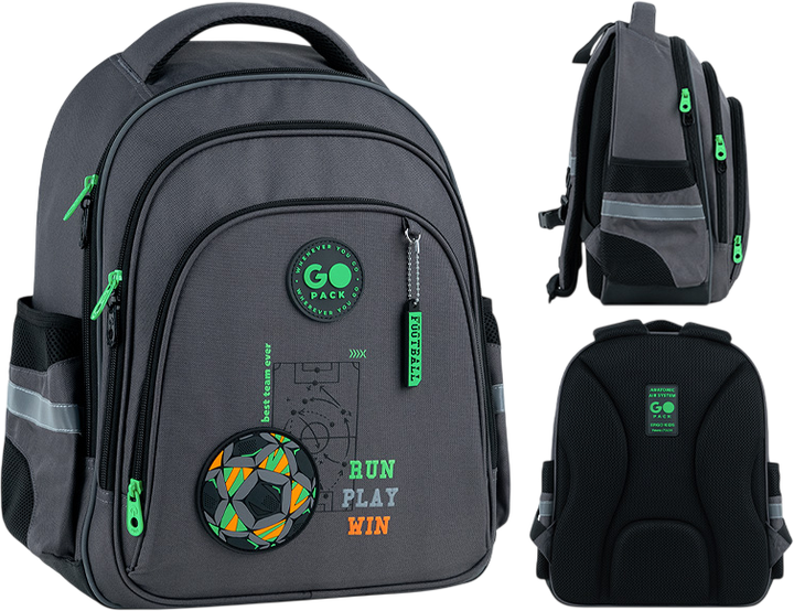 Рюкзак GoPack для начальной школы Education Run Play Win 37x28.5x16 см Темно-серый (GO26-2606S-4) - изображение 2
