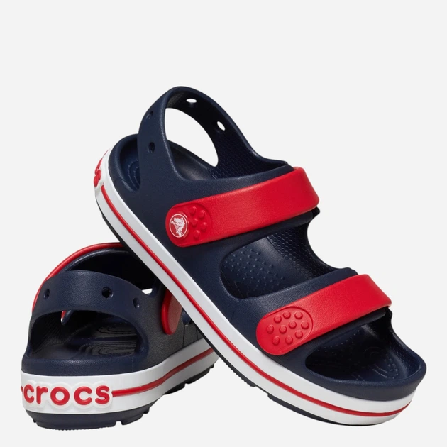 Дитячі сандалії для хлопчика Crocs Crocband Cruiser Sandal Kids 209423-4OT 29-30 Темно-сині (196265603626) - зображення 4