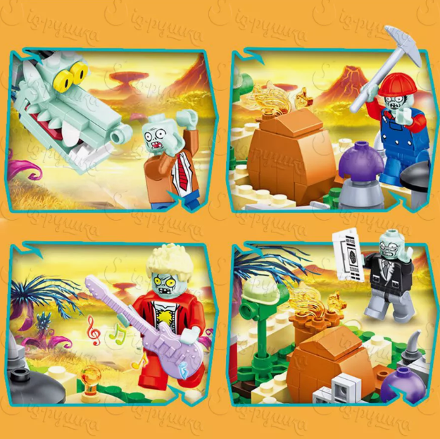 Дитячий конструктор Рослини проти Зомбі 7454 лего Plants vs Zombies фігурки 416 дет дракон Store - зображення 2