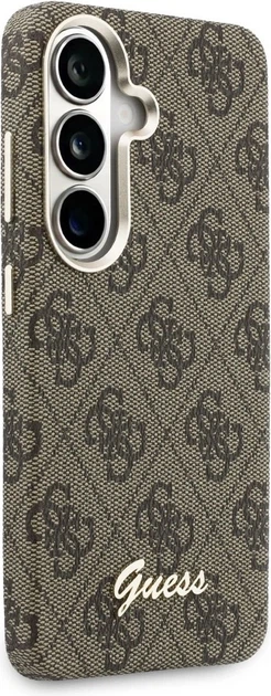Чохол Guess 4G Script MagSafe для Samsung Galaxy S26 Brown (GUHMS26S5P4FWMSW) - зображення 4