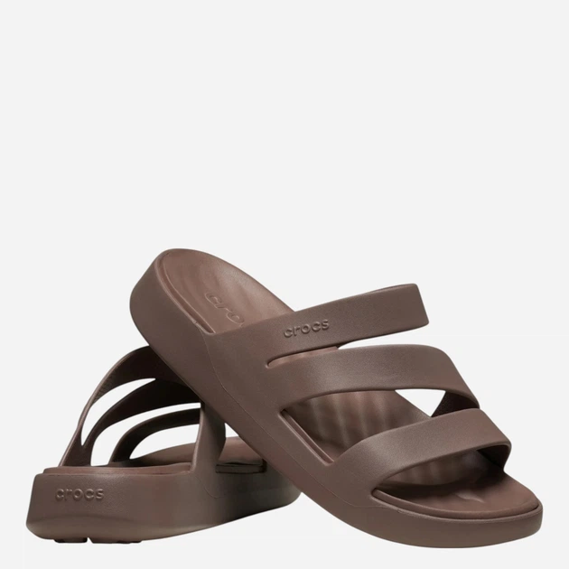 Жіночі шльопанці для пляжу Crocs Getaway Strappy Sandal W 209587-0LF 39-40 Коричневі (198445107030) - зображення 3
