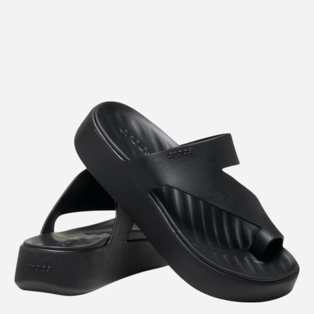 Жіночі в'єтнамки для пляжу Crocs Getaway Platform Toe Loop W 210834-001 39-40 Чорні (198445131349) - зображення 3