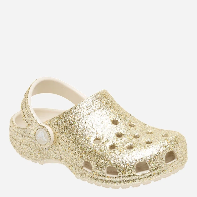 Chodaki młodzieżowe dziewczęce Crocs Classic Chunky Glitter Clog K 211939-0LH 38-39 Złote - obraz 2