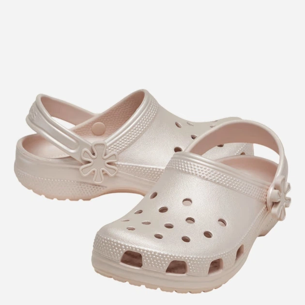 Chodaki młodzieżowe dziewczęce Crocs Classic Pearl Shine Clog K 212814-6UR 34-35 Złote - obraz 3