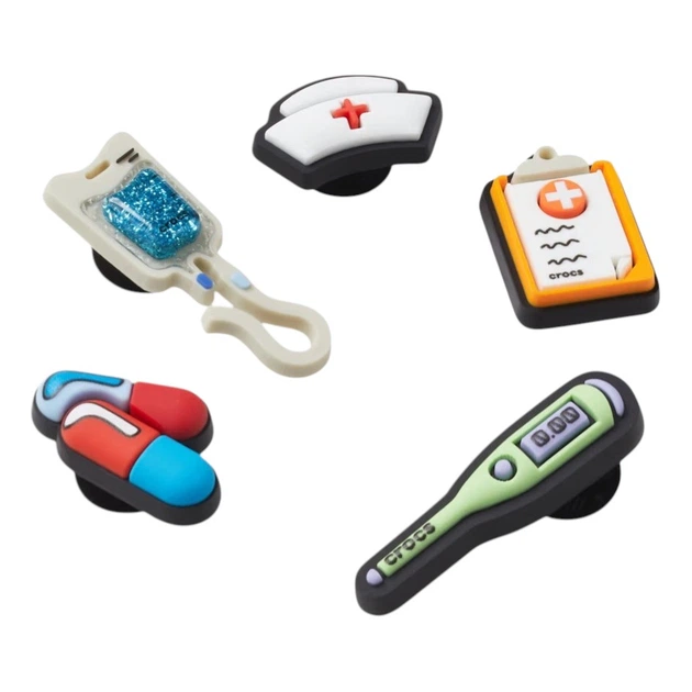Джибітси Crocs Healthcare 5 Pack 10016072 5 шт Різнокольорові (198445230851) - зображення 2