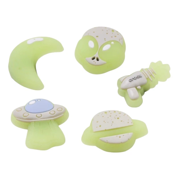 Джибітси Crocs Glow In The Dark Space 5 Pack 10016288 5 шт Різнокольорові (198445232794) - зображення 3