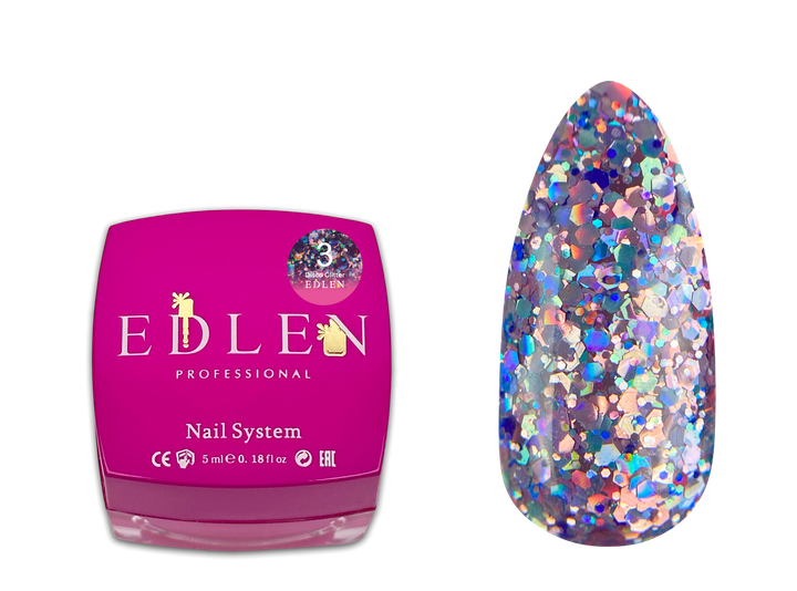 Глиттер Edlen Disco Glitter №03 5 мл - Фото 1 Глиттер Edlen Disco Glitter №03 5 мл - изображение 1