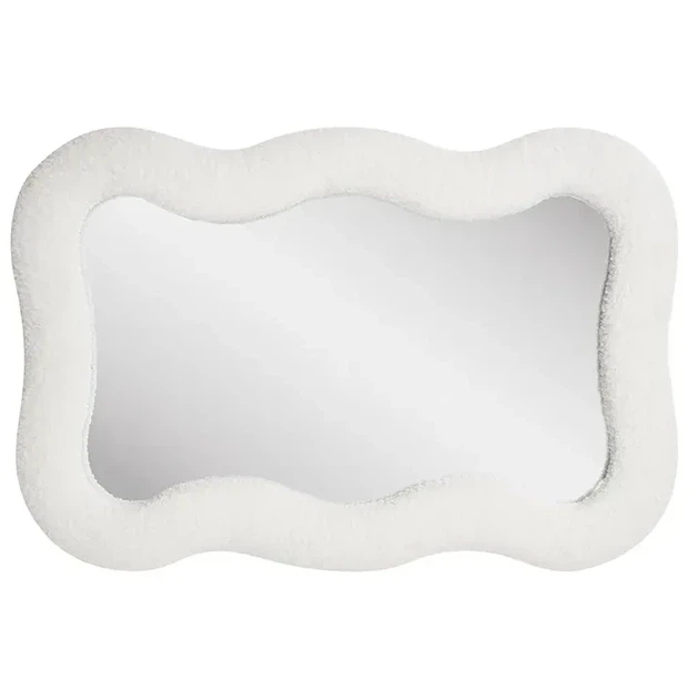 Настенное зеркало Bouclé Bosaro BB-58 в текстильной раме 58×38 см White (3_08046) - изображение 2