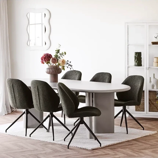 Настенное зеркало Bouclé Bosaro BB-58 в текстильной раме 58×38 см White (3_08046) - изображение 3