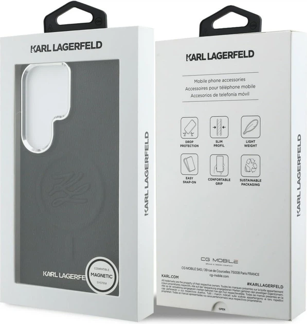 Чохол Karl Lagerfeld Embossed Ring Initials MagSafe для Samsung Galaxy S26 Ultra Black (KLHMS26LPGFKLRDK) - зображення 8