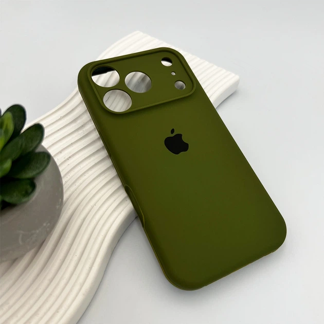 Чохол для смартфона Silicone Full Case AA Camera Protect for Apple iPhone 17 Pro 29,Army Green (FullAAi17P-29) - изображение 4