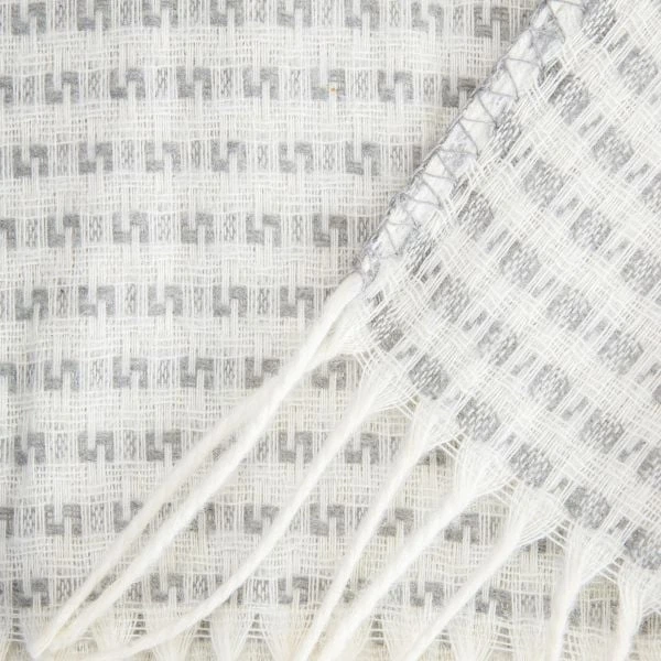 Плед Homla Sorbo з бахромою та сірим візерунком 150 x 200 см (5906496771590) - зображення 4