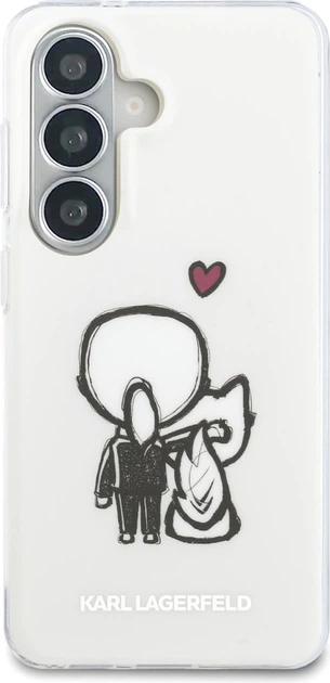 Etui plecki Karl Lagerfeld IML Karl&Choupette MagSafe do Samsung Galaxy S26 Transparent (KLHMS26S6HKCBHH) - obraz 3