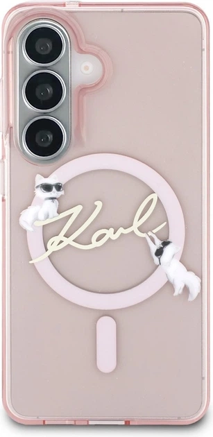 Чохол Karl Lagerfeld IML KC Script MagSafe для Samsung Galaxy S26 Pink (KLHMS26S5HKSCAP) - зображення 3