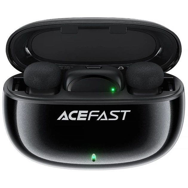 Петличний бездротовий мікрофон Acefast R2 Dual-mic Type-C Black - зображення 4