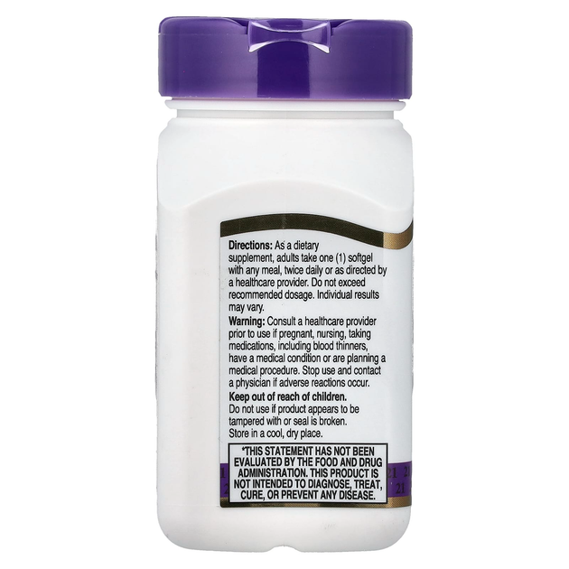 Льняное масло 21st Century "Flaxseed Oil" омега 3-6-9, 1000 мг (60 гелевых капсул) - изображение 4