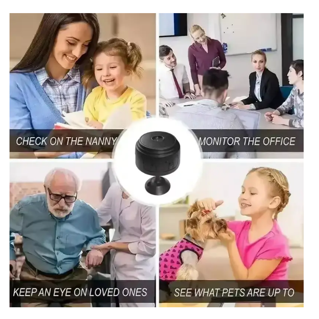 Мини Камера IP Видеонаблюдение Wi-Fi FullHD 1080 A9 Беспроводная Z-IOT CAM Black / мини wifi камера для дома офиса скрытая каме - изображение 7