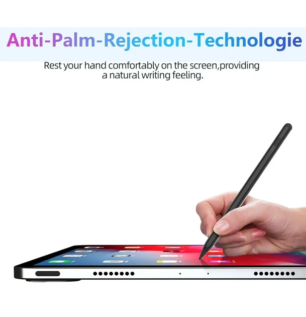 Стилус для iPad 2018-2021 с магнитным креплением, откидыванием ладони и наклоном пера, быстрая зарядка - изображение 6