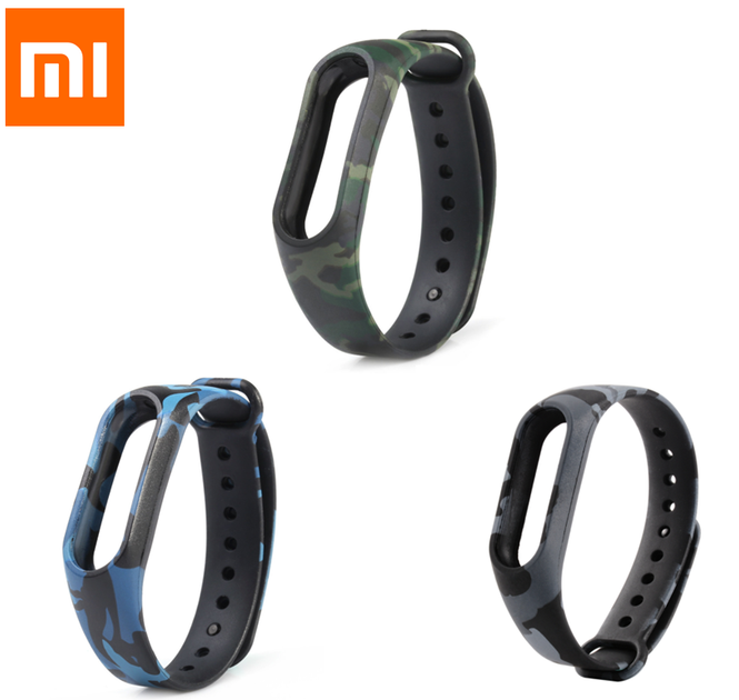 Силіконові ремінці 3 шт. для фітнес-браслета трекера Xiaomi Mi Band M2 Камуфляж - зображення 2