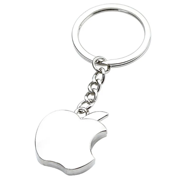 Брелок металевий для ключів, сумок, рюкзаків "Apple / Епл / Логотип" сріблястий - Фото 1 Брелок металевий для ключів, сумок, рюкзаків "Apple / Епл / Логотип" сріблястий - зображення 1