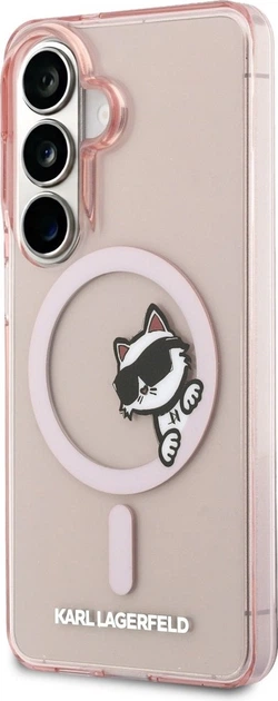 Чохол Karl Lagerfeld IML Peekaboo Choupette MagSafe для Samsung Galaxy S26 Pink (KLHMS26S6HCPSCP) - зображення 2