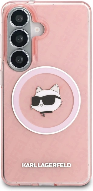 Чохол Karl Lagerfeld IML Repeated Choupette MagSafe для Samsung Galaxy S26 Plus Pink (KLHMS26MHMKBCHOP) - зображення 3