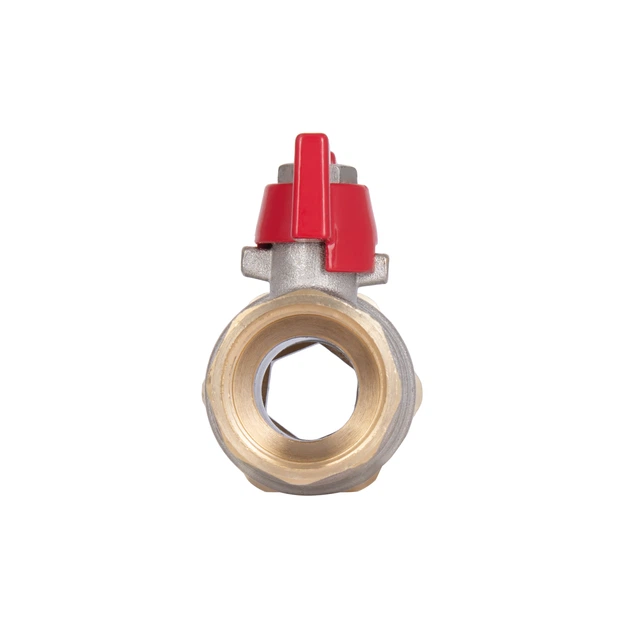 Кран кульовий-американка для води Thermo Alliance Standart 3/4" ВН, латунний, ручка-метелик, нікельований, PN40 - зображення 7