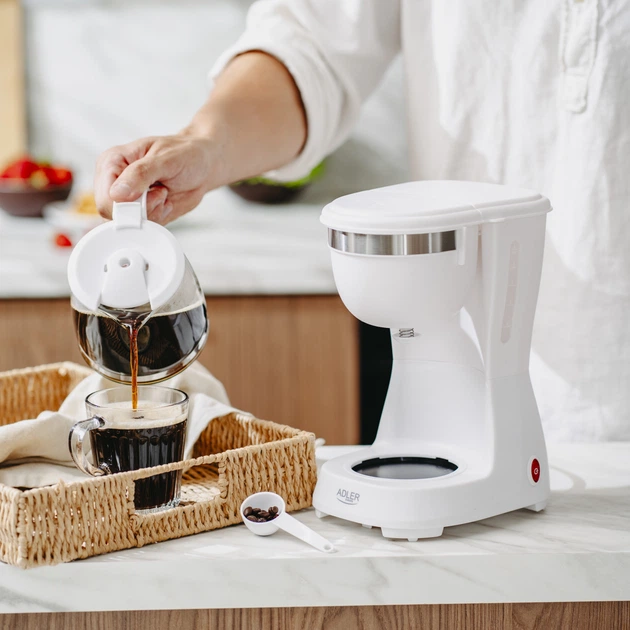 Ekspres do kawy przelewowy Adler AD 4381 Biały - obraz 10